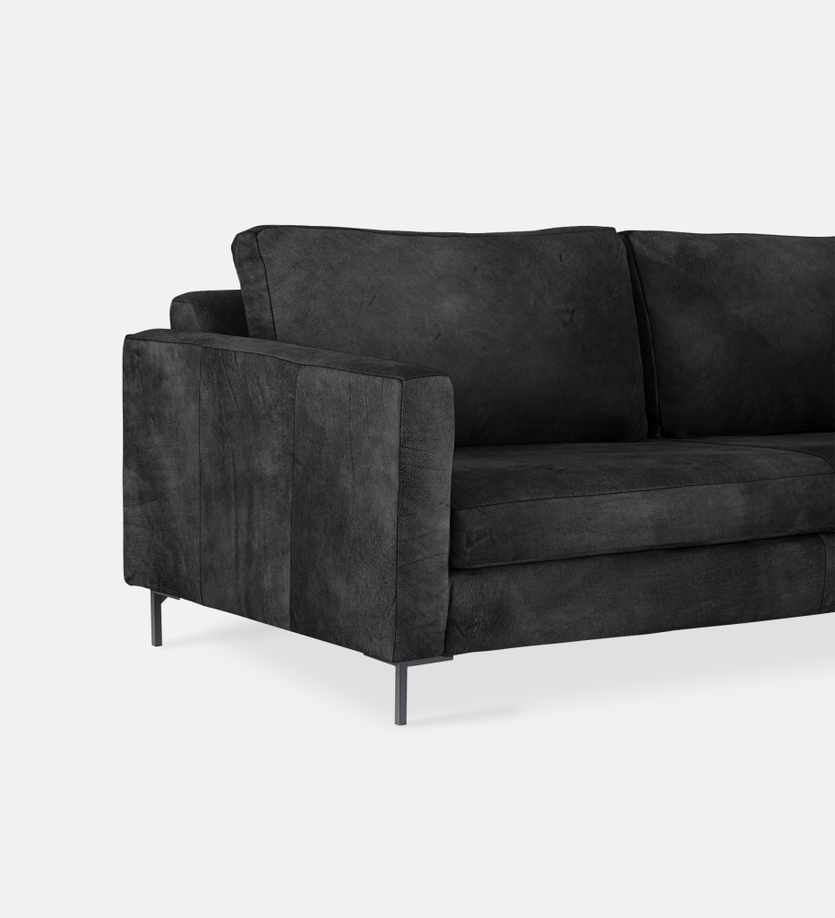 Sami Leather 3 Seater Metal Leg (52116)