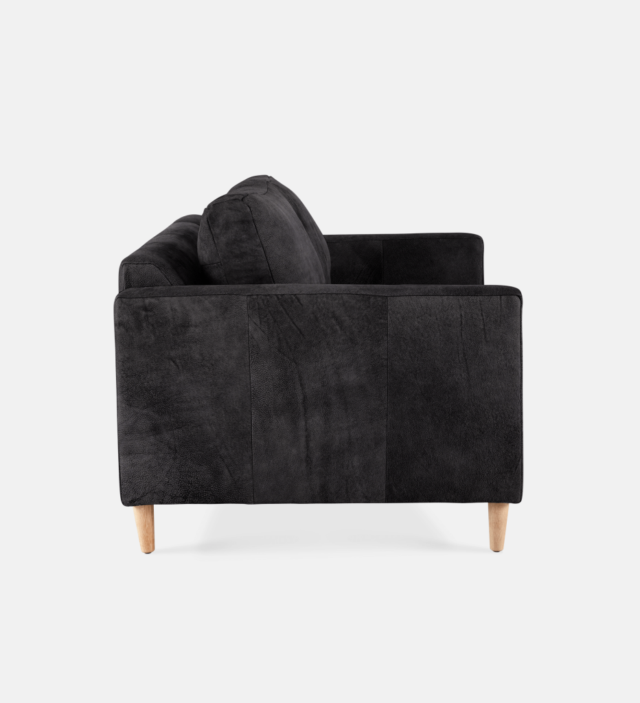 Sami Leather 3 Seater Wooden Leg (12400)