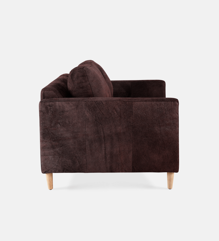 Sami Leather 3 Seater Wooden Leg (12407)