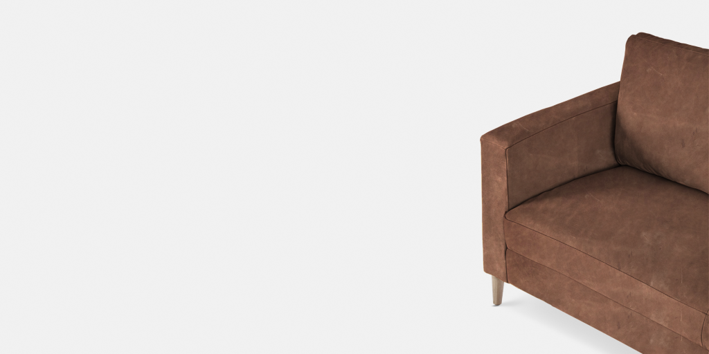 Sami Upholstered RIGHT Slouch with wooden leg (19417)