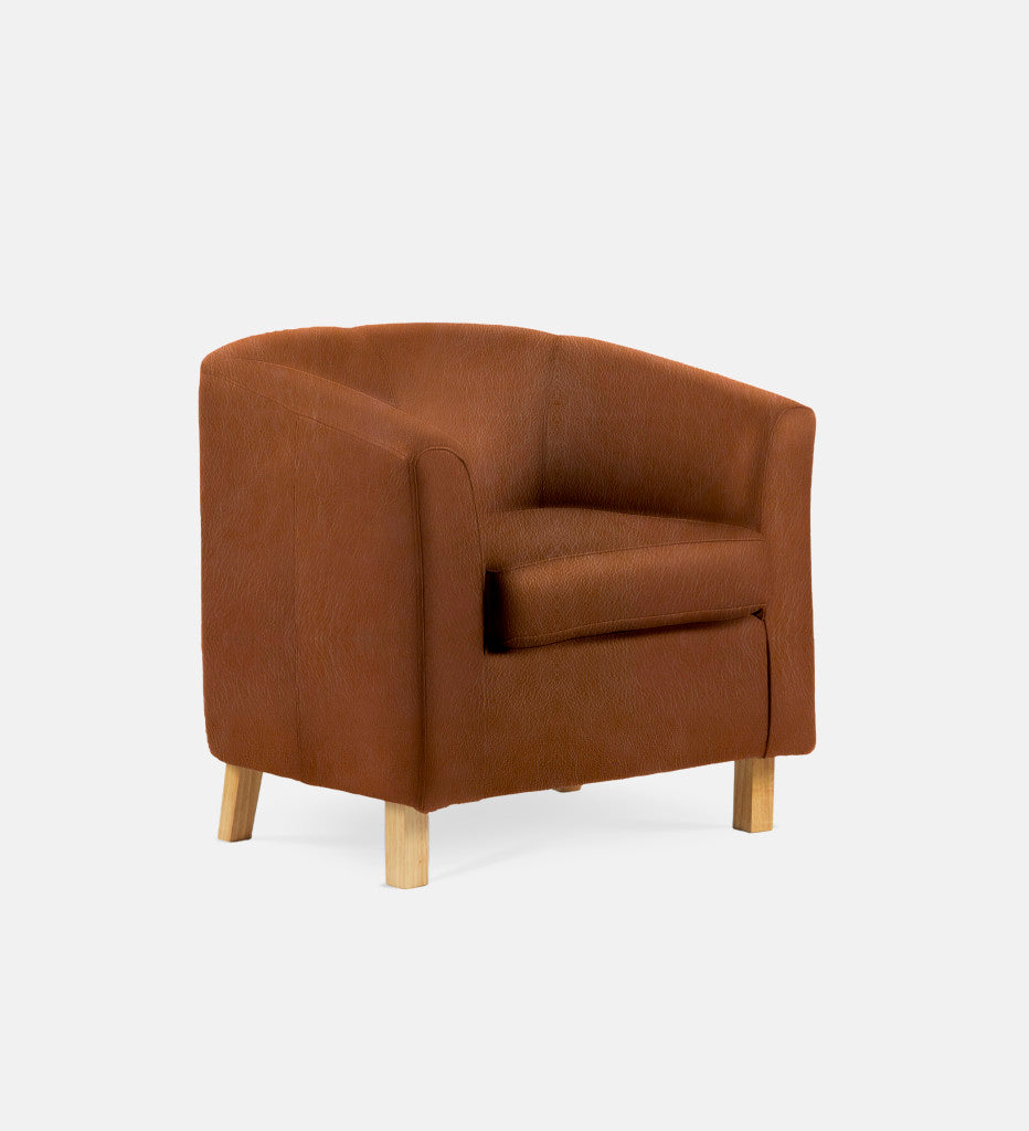 Debbie Tub Leather 1 Seater Light Leg (74327)