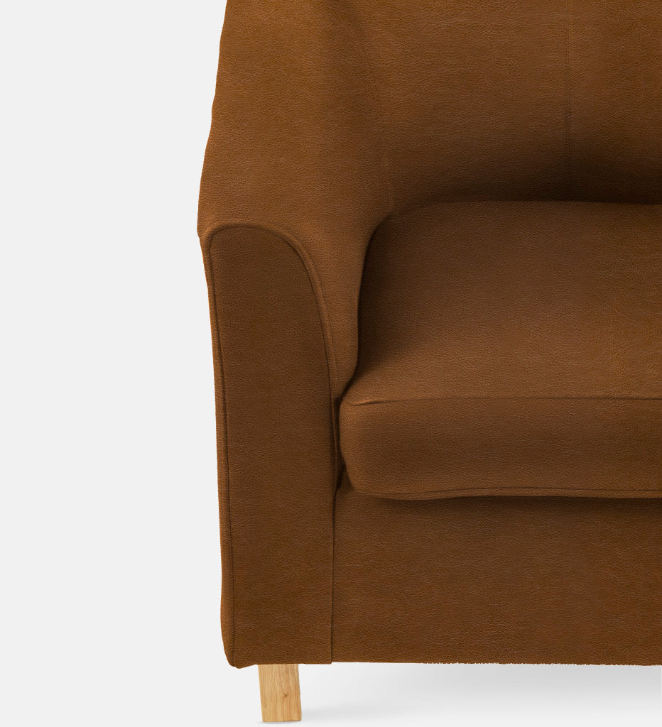 Debbie Tub Leather 1 Seater Light Leg (74366)