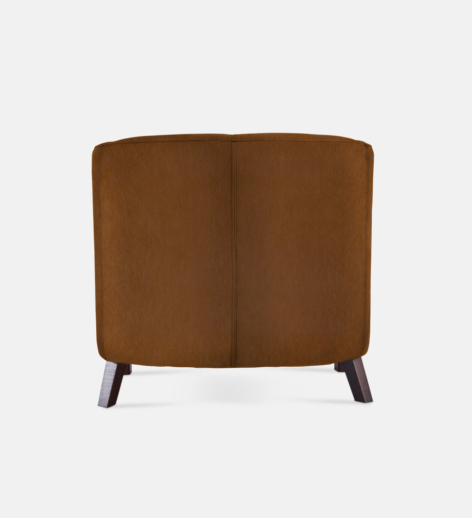 Debbie Tub Leather 1 Seater Dark Leg (74370)