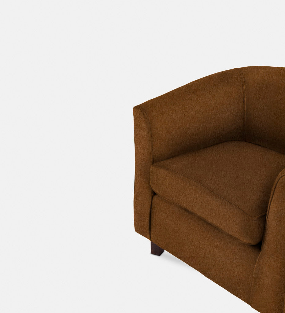 Debbie Tub Leather 1 Seater Dark Leg (74371)