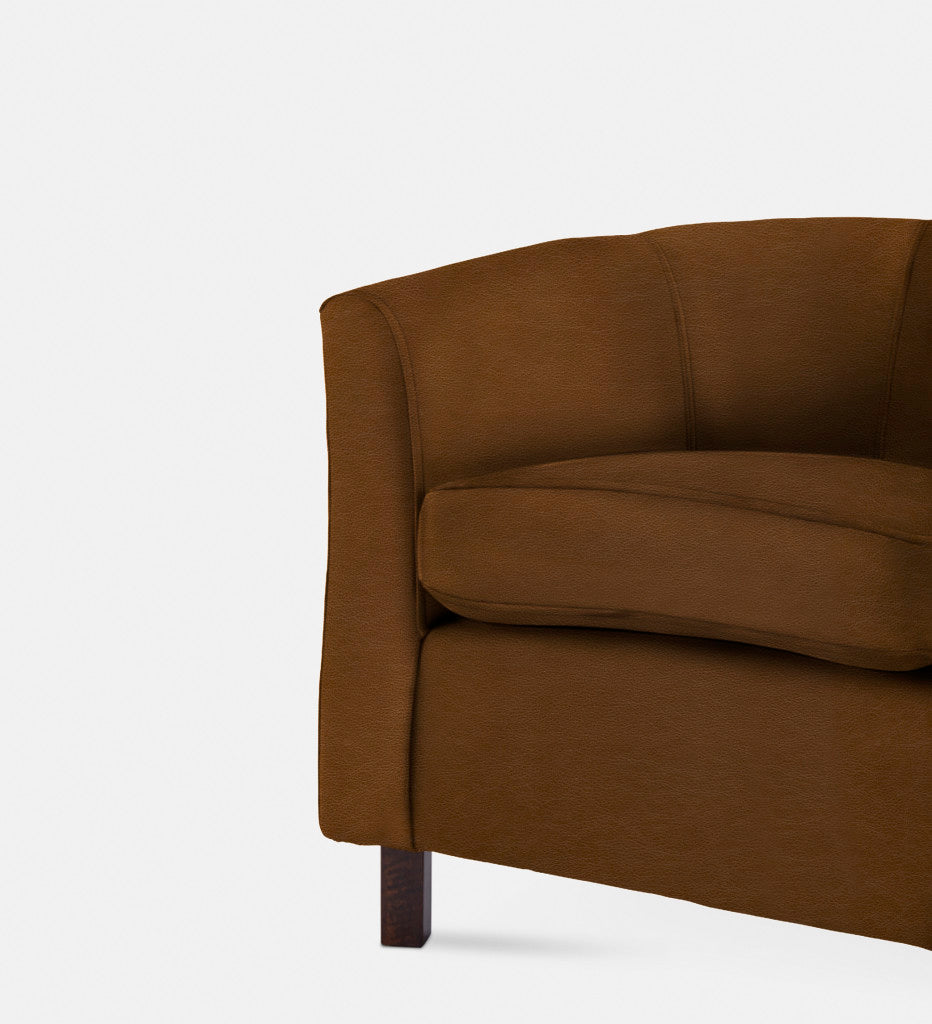 Debbie Tub Leather 1 Seater Dark Leg (74372)