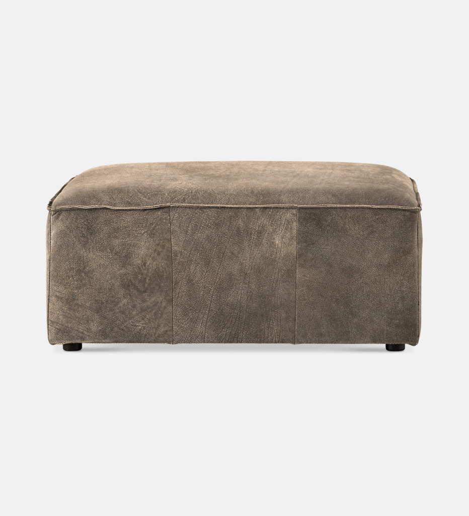 Congo Leather Ottoman