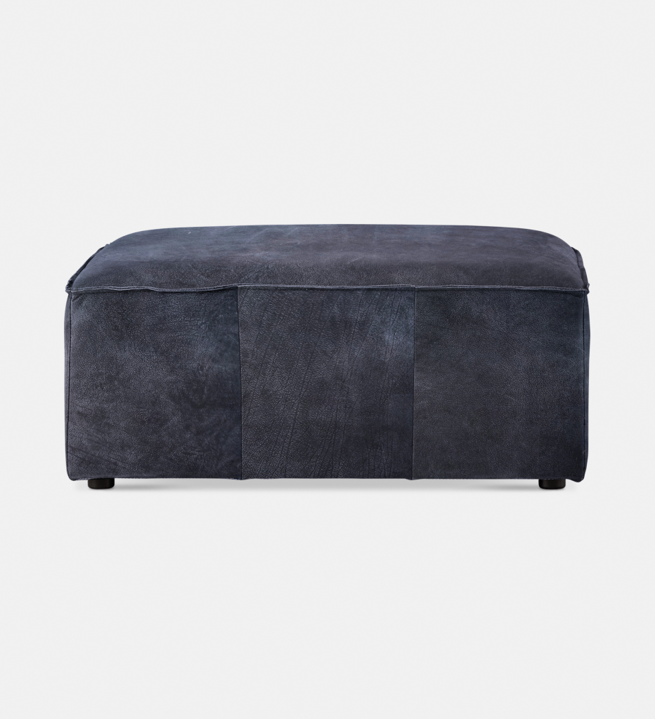 Congo Leather Ottoman (33952)