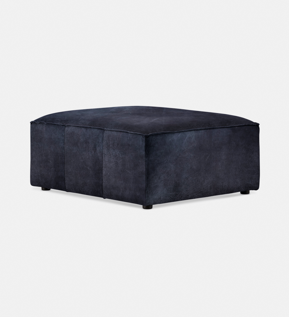Congo Leather Ottoman (33953)