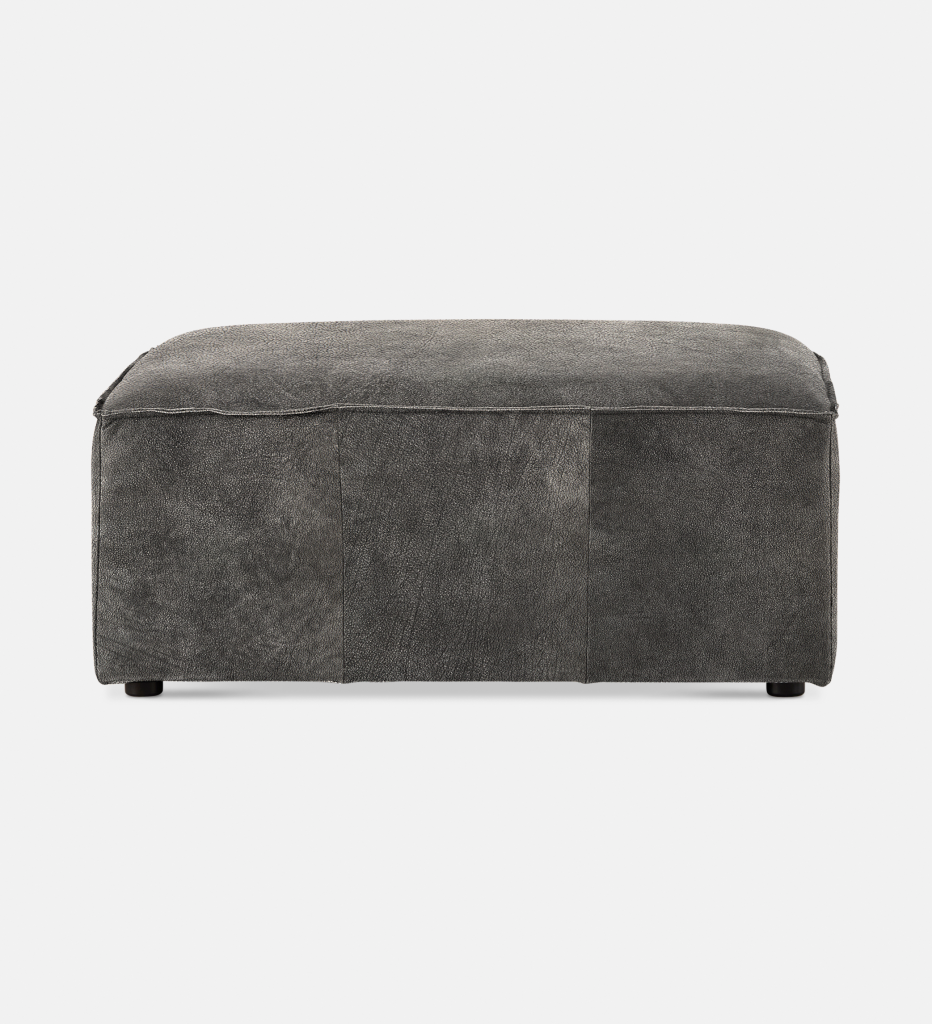 Congo Leather Ottoman