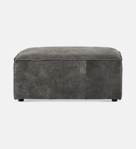 Congo Leather Ottoman