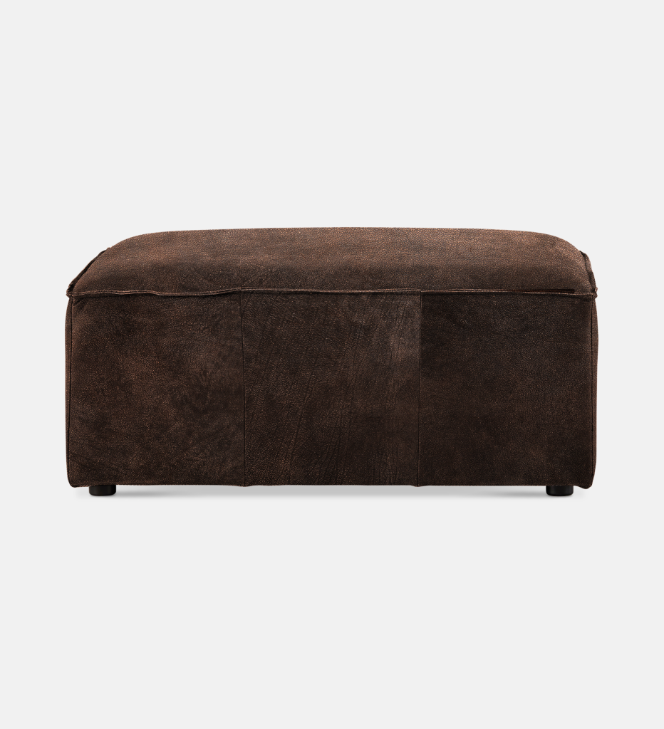 Congo Leather Ottoman