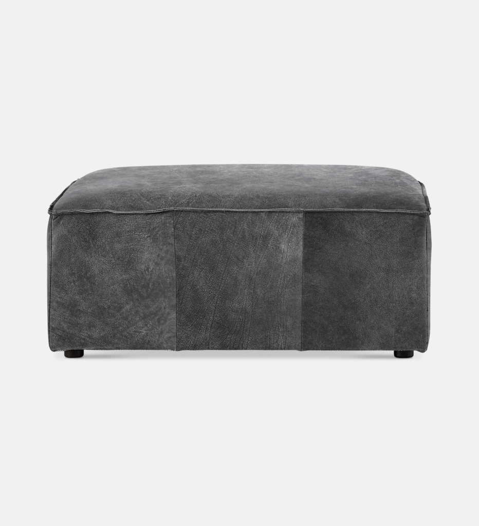 Congo Leather Ottoman