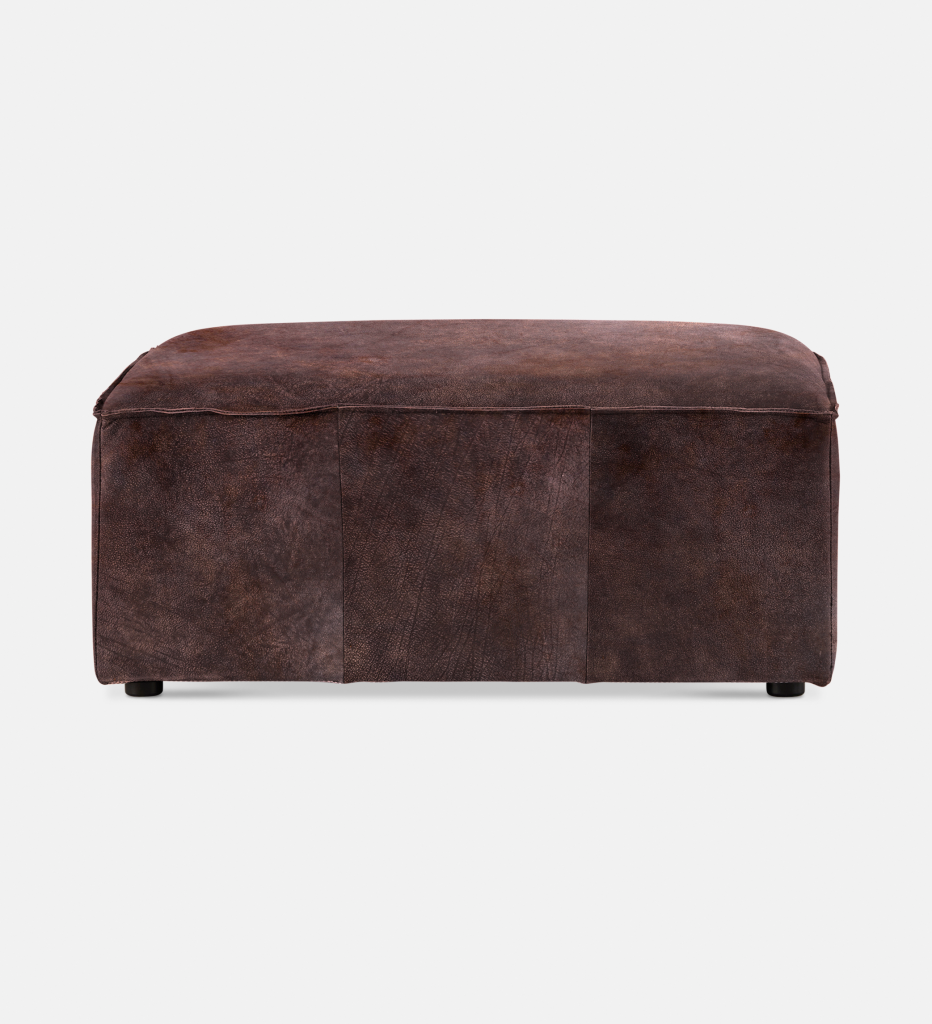 Congo Leather Ottoman