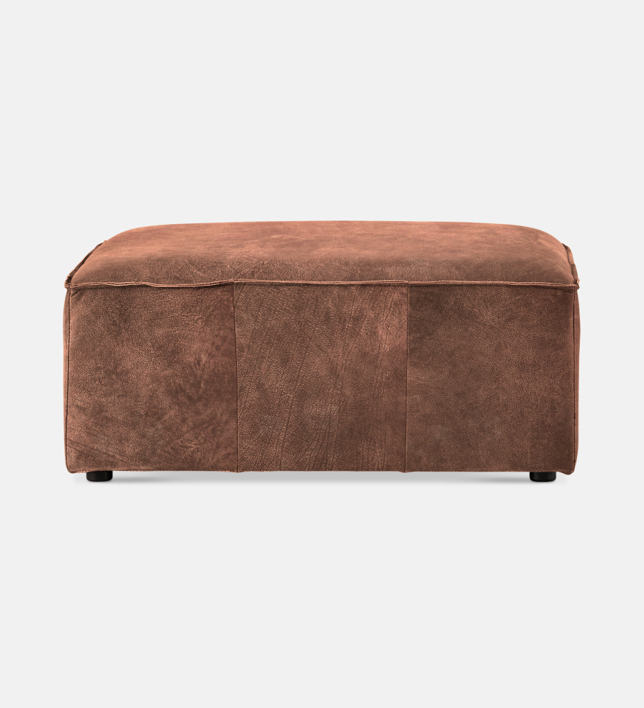Congo Leather Ottoman