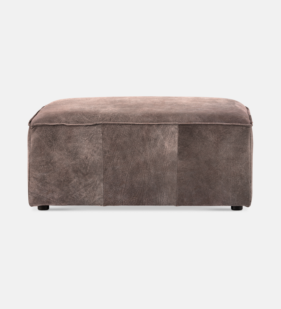Congo Leather Ottoman