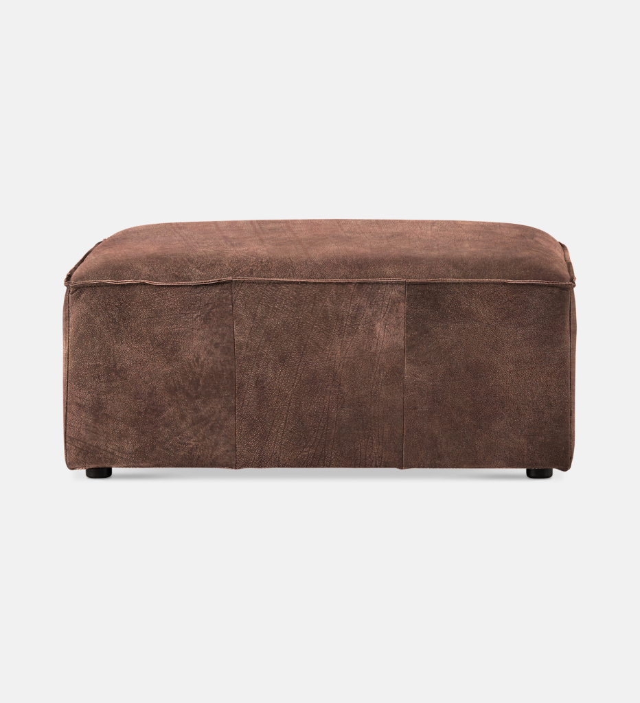 Congo Leather Ottoman