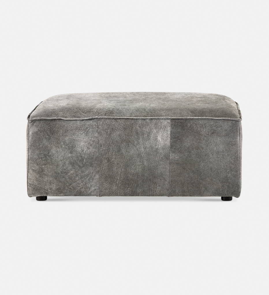 Congo Leather Ottoman