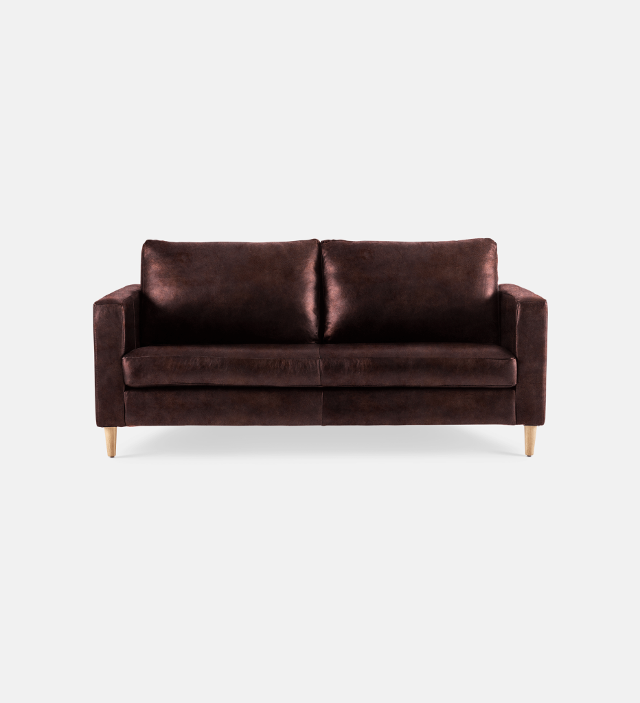 Sami Leather 2 Seater Wooden Leg (13172)