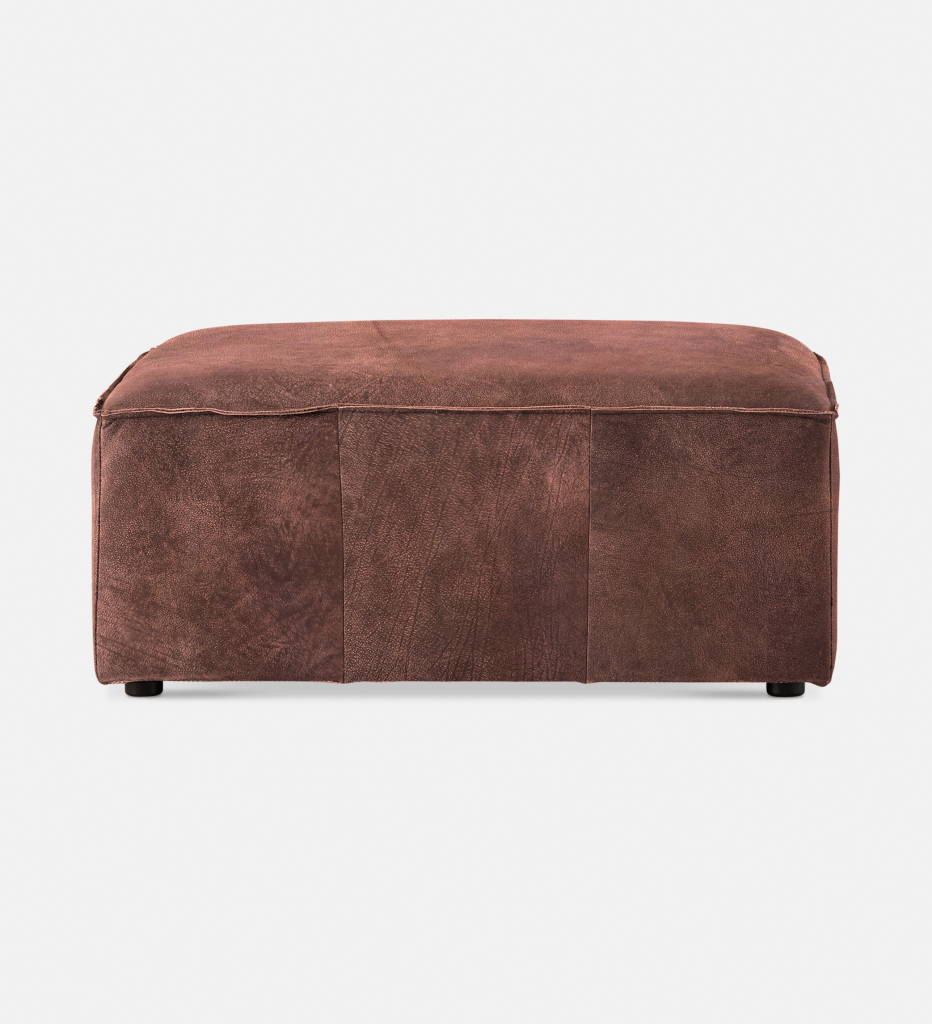 Congo Leather Ottoman