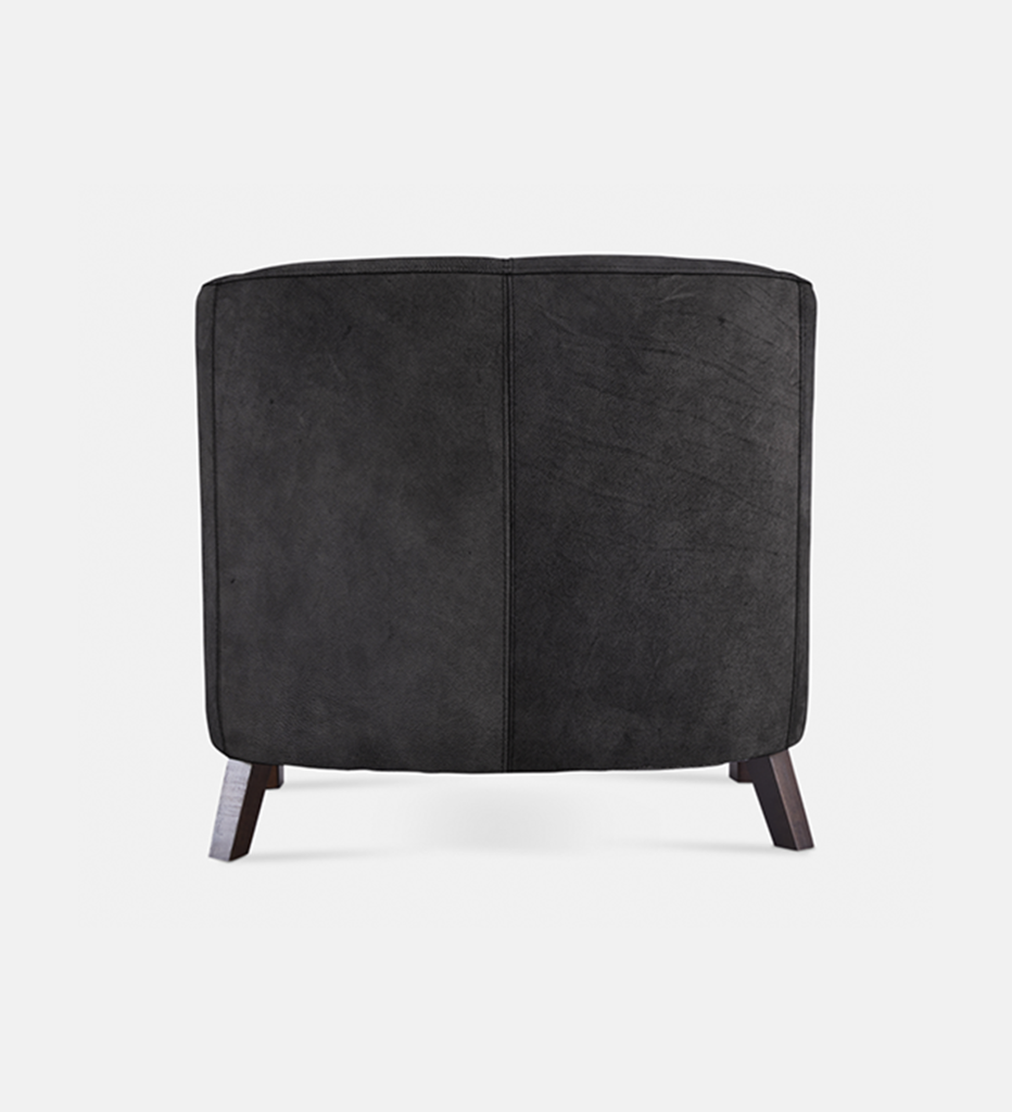 Debbie Tub Leather 1 Seater Dark Leg (40006)