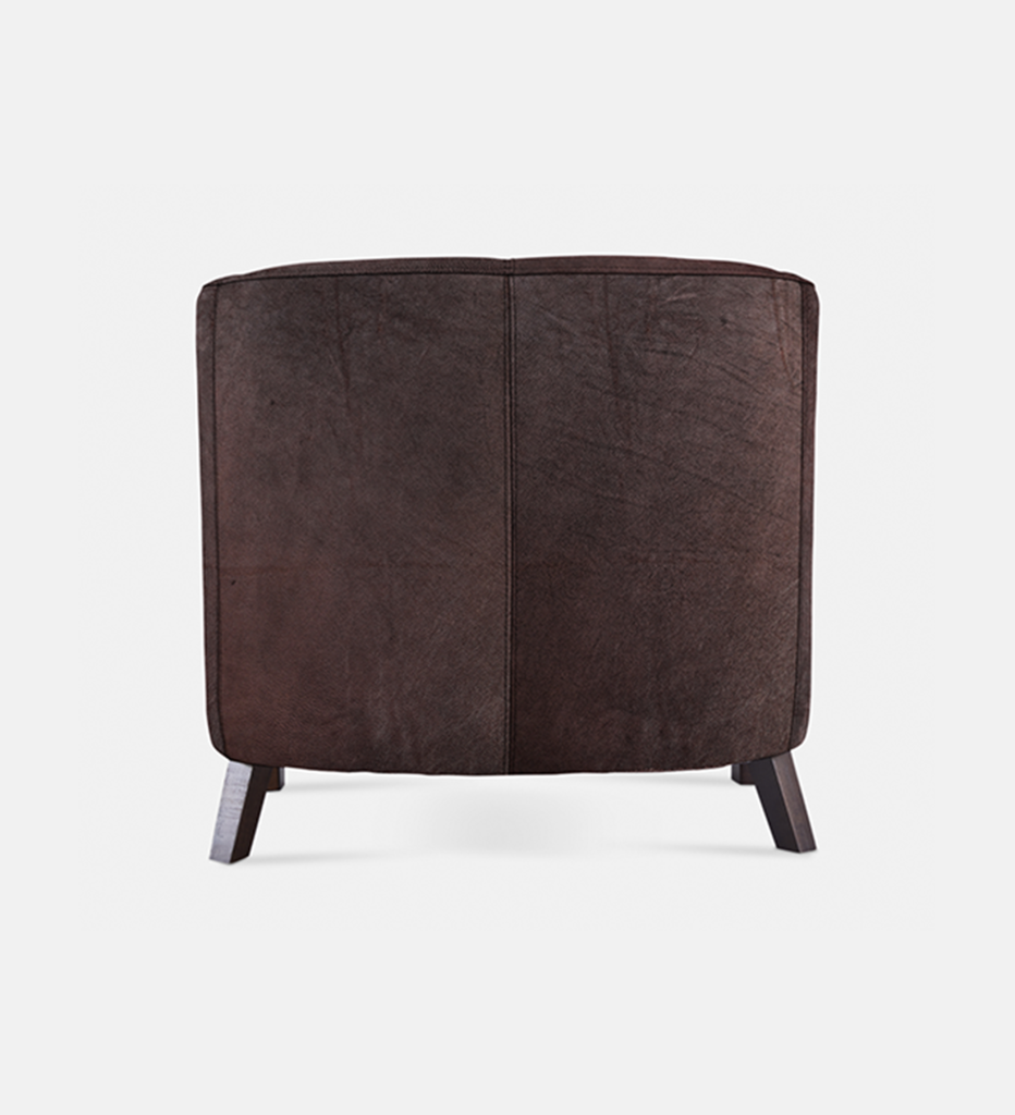 Debbie Tub Leather 1 Seater Dark Leg (40011)