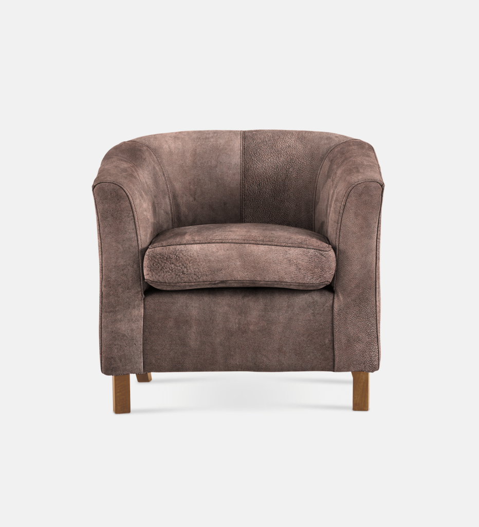 Debbie Tub Leather 1 Seater Light Leg (36015)