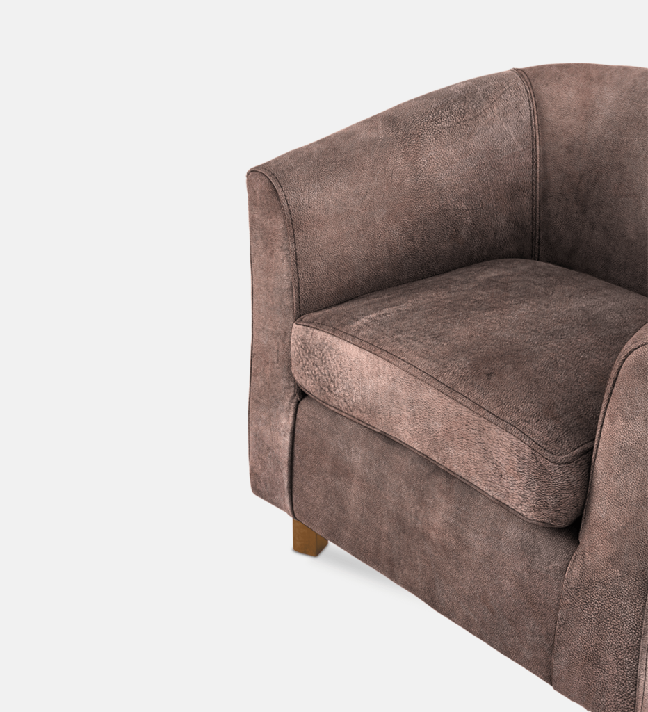 Debbie Tub Leather 1 Seater Light Leg (36016)