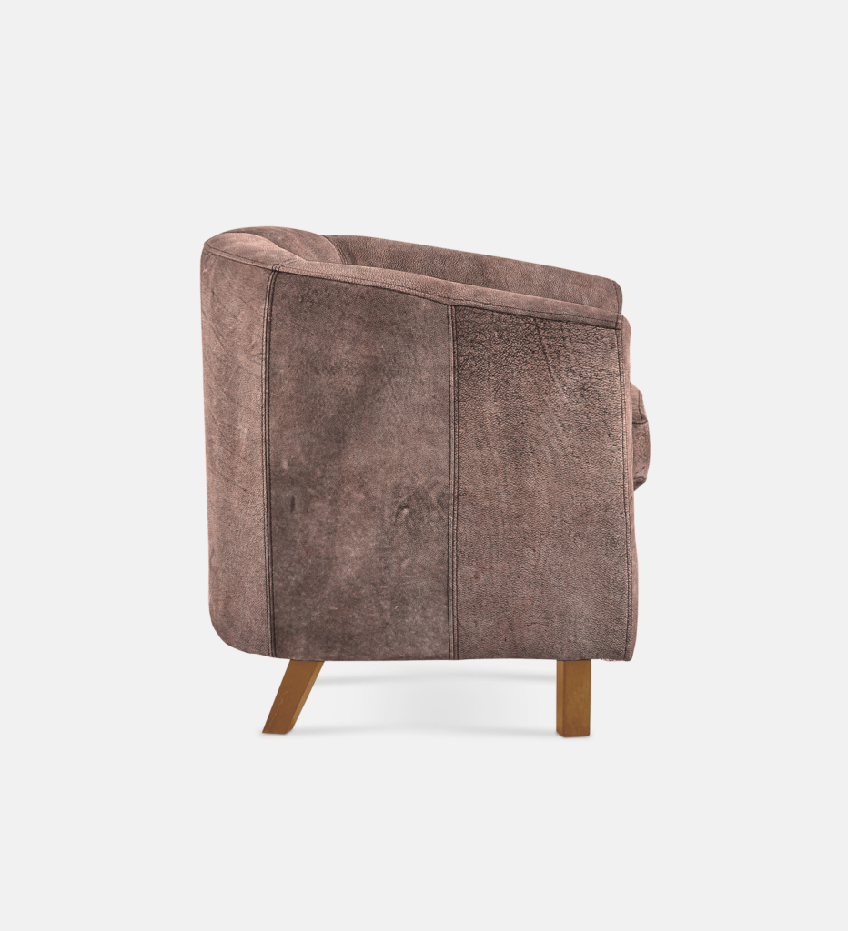Debbie Tub Leather 1 Seater Light Leg (36017)