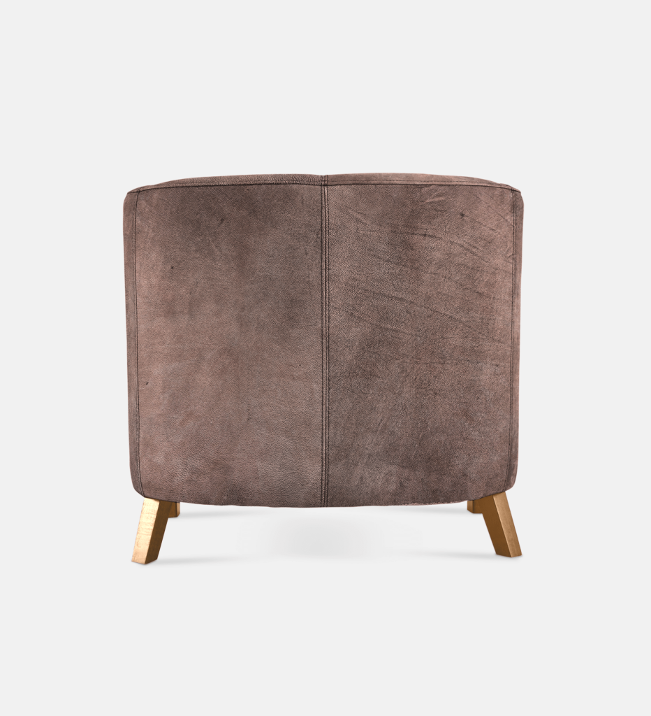 Debbie Tub Leather 1 Seater Light Leg (36018)