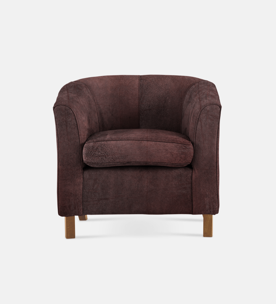 Debbie Tub Leather 1 Seater Light Leg (36027)