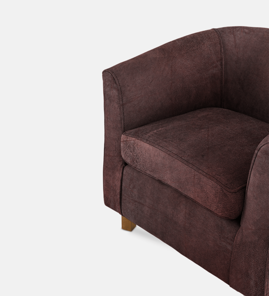 Debbie Tub Leather 1 Seater Light Leg (36028)