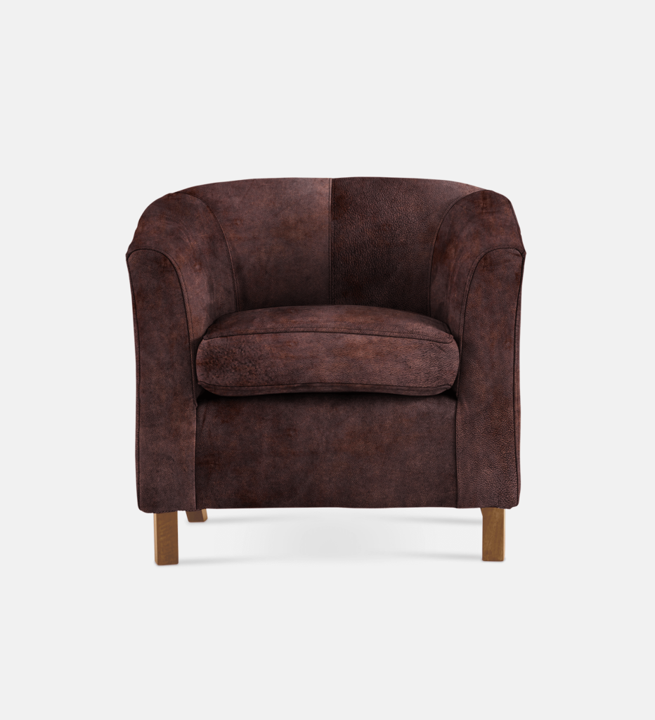 Debbie Tub Leather 1 Seater Light Leg (36035)