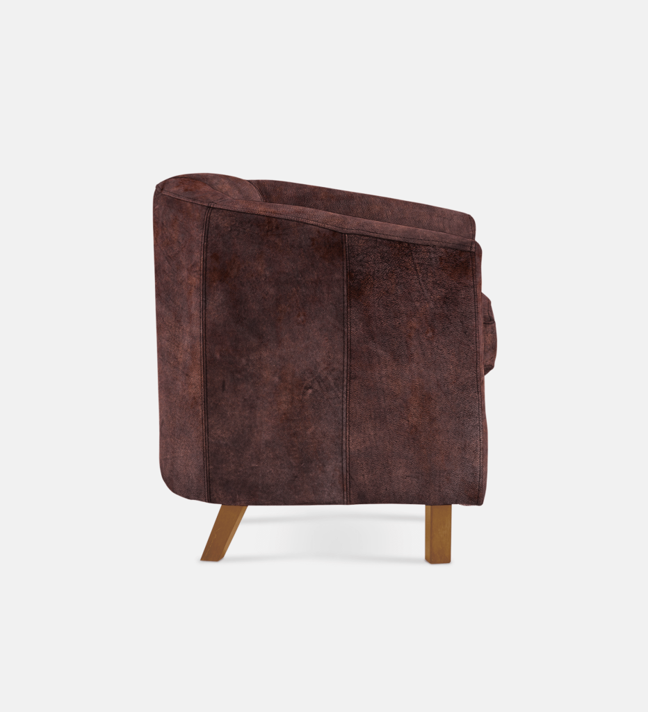 Debbie Tub Leather 1 Seater Light Leg (36037)