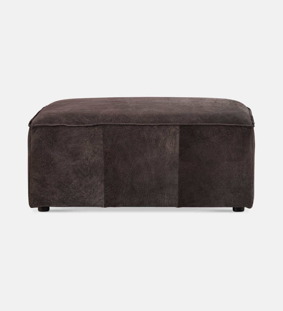 Congo Leather Ottoman