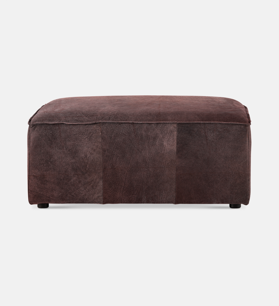 Congo Leather Ottoman