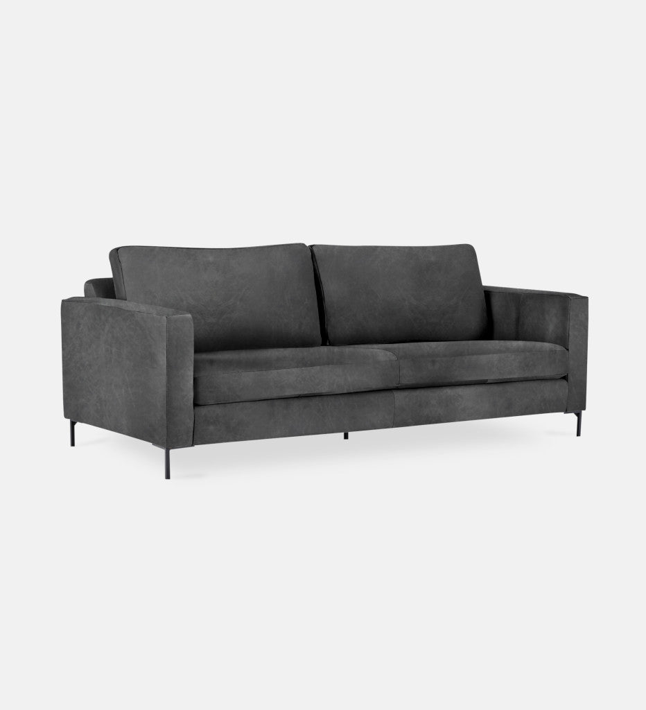 Sami Leather 2 Seater Metal Leg (75863)