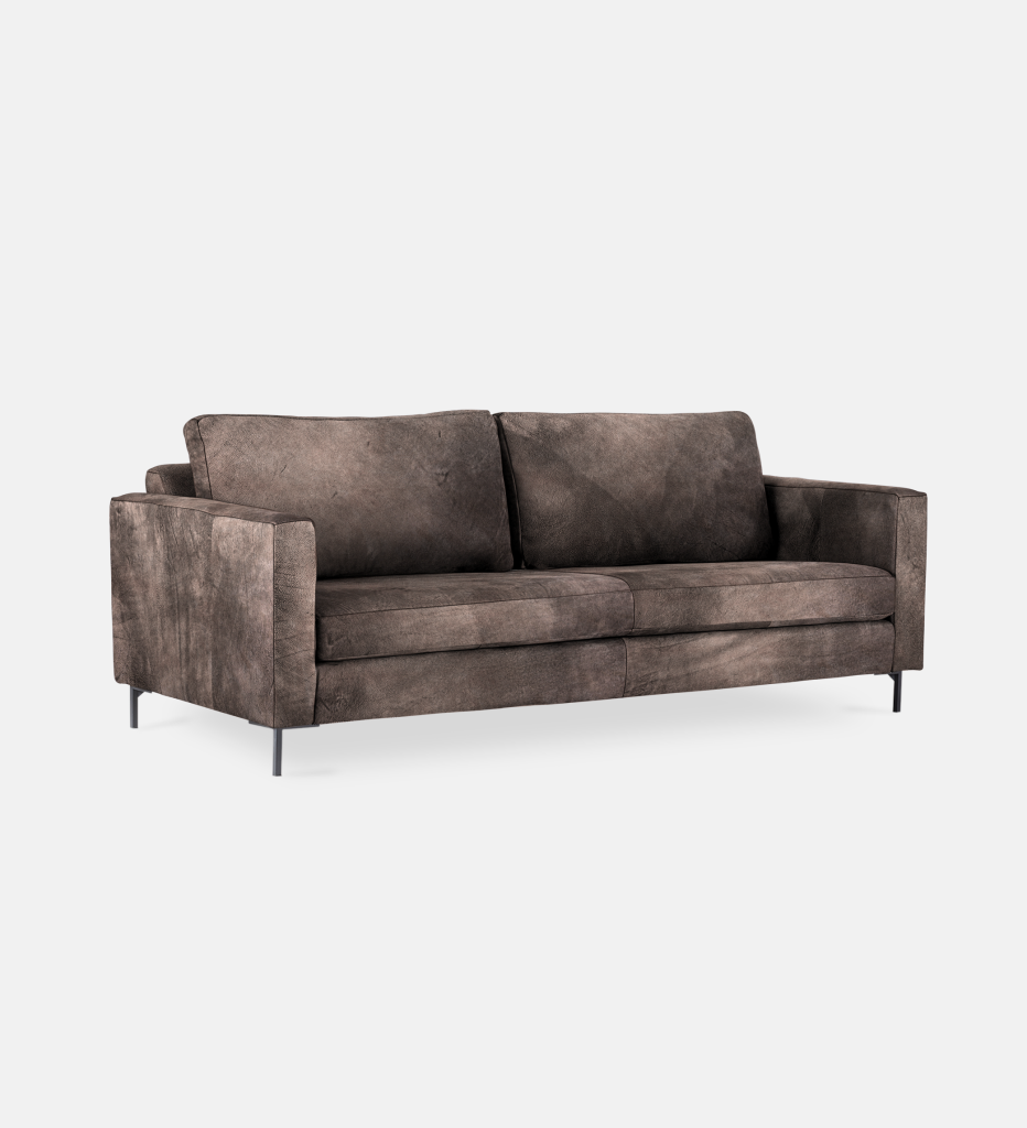 Sami Leather 3 Seater Metal Leg (52483)