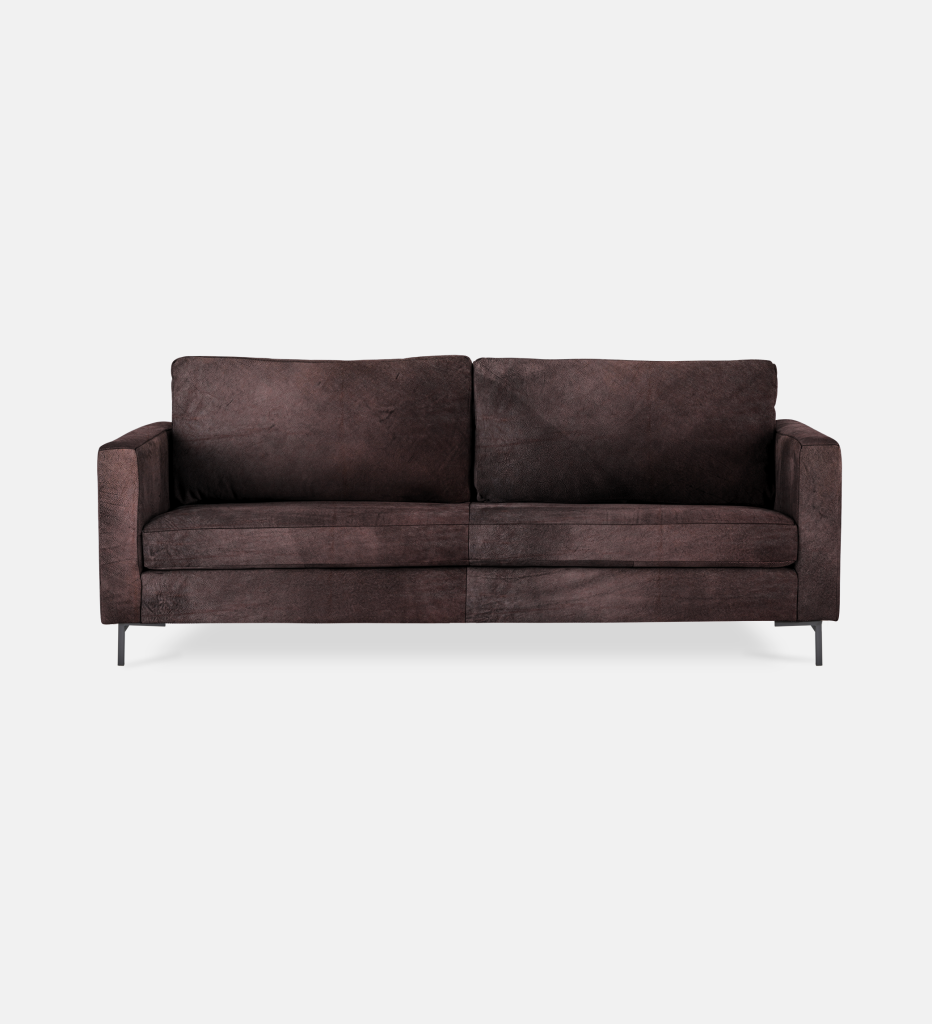Sami Leather 3 Seater Metal Leg (52396)