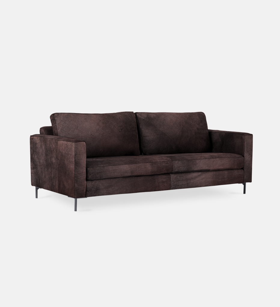 Sami Leather 3 Seater Metal Leg (52397)