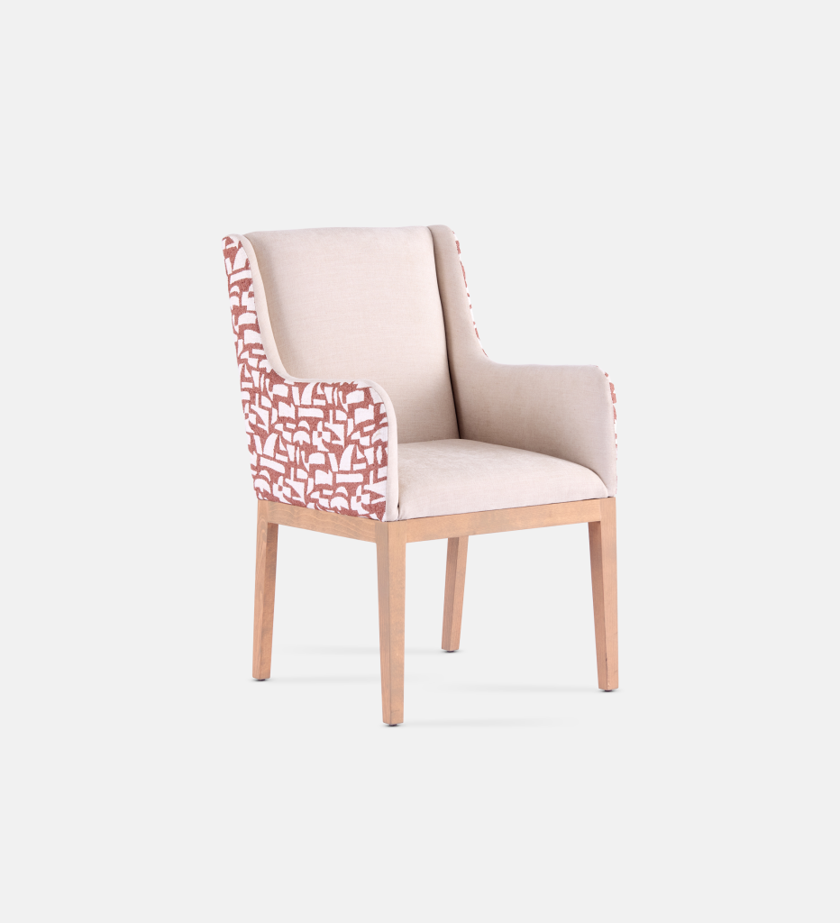 Kendall Fully Upholstered Carver Chair Natural Leg (111810)