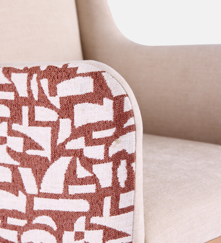 Kendall Fully Upholstered Carver Chair Natural Leg (111807)