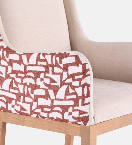 Kendall Fully Upholstered Carver Chair Natural Leg (111808)