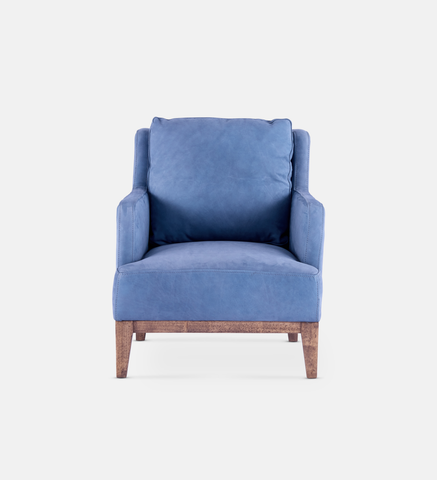 Banks Leather 1 Seater Light Grey Leg (111812)