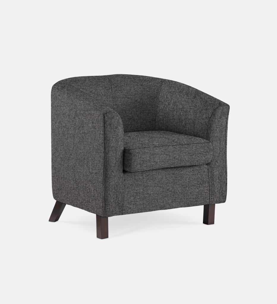 Debbie Tub Fully Upholstered 1 Seater Dark Leg (34379)