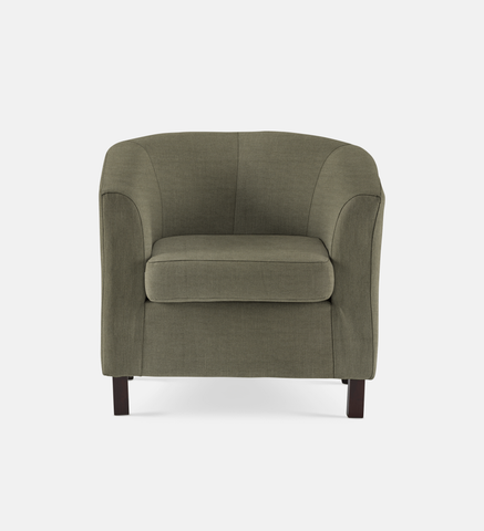 Debbie Tub Fully Upholstered 1 Seater Dark Leg (34267)