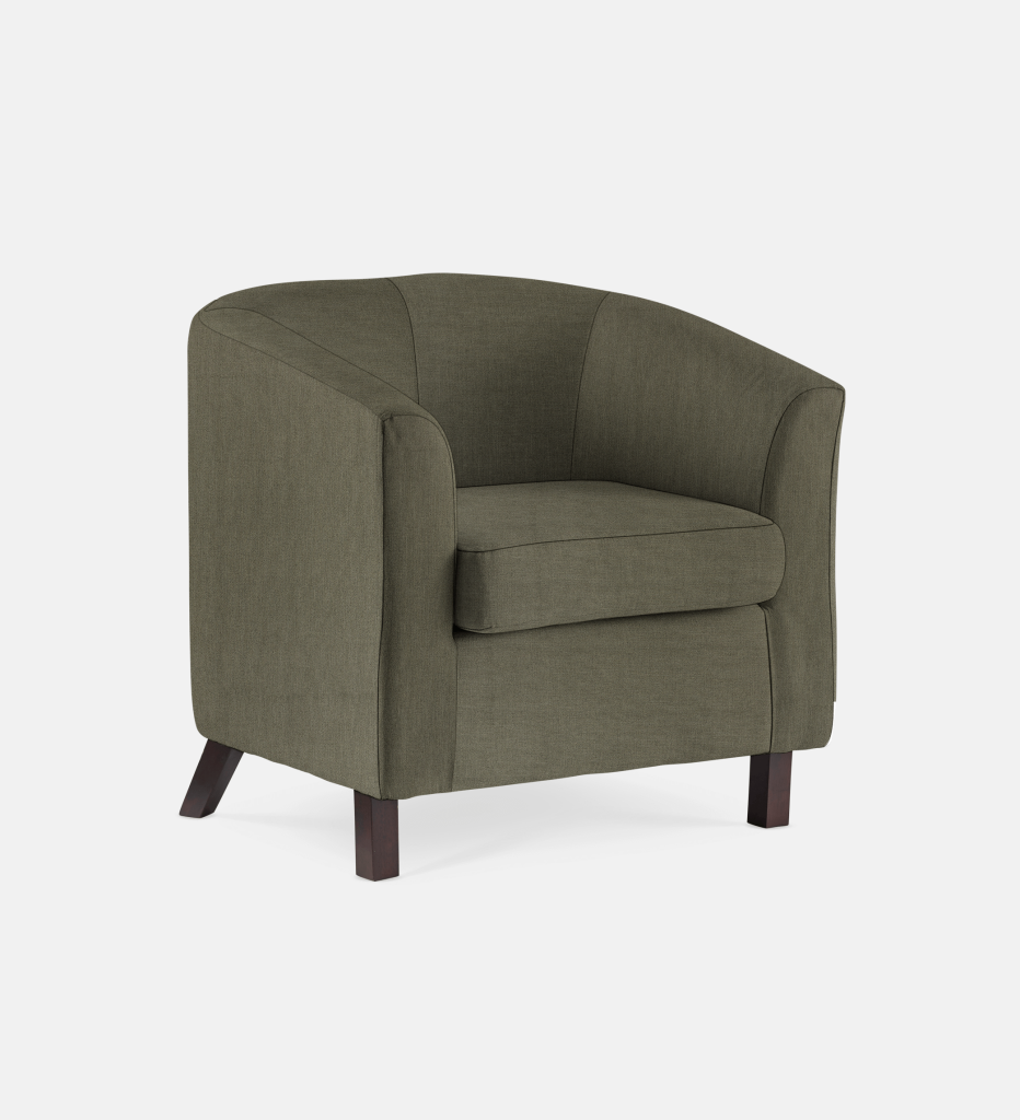 Debbie Tub Fully Upholstered 1 Seater Dark Leg (34268)