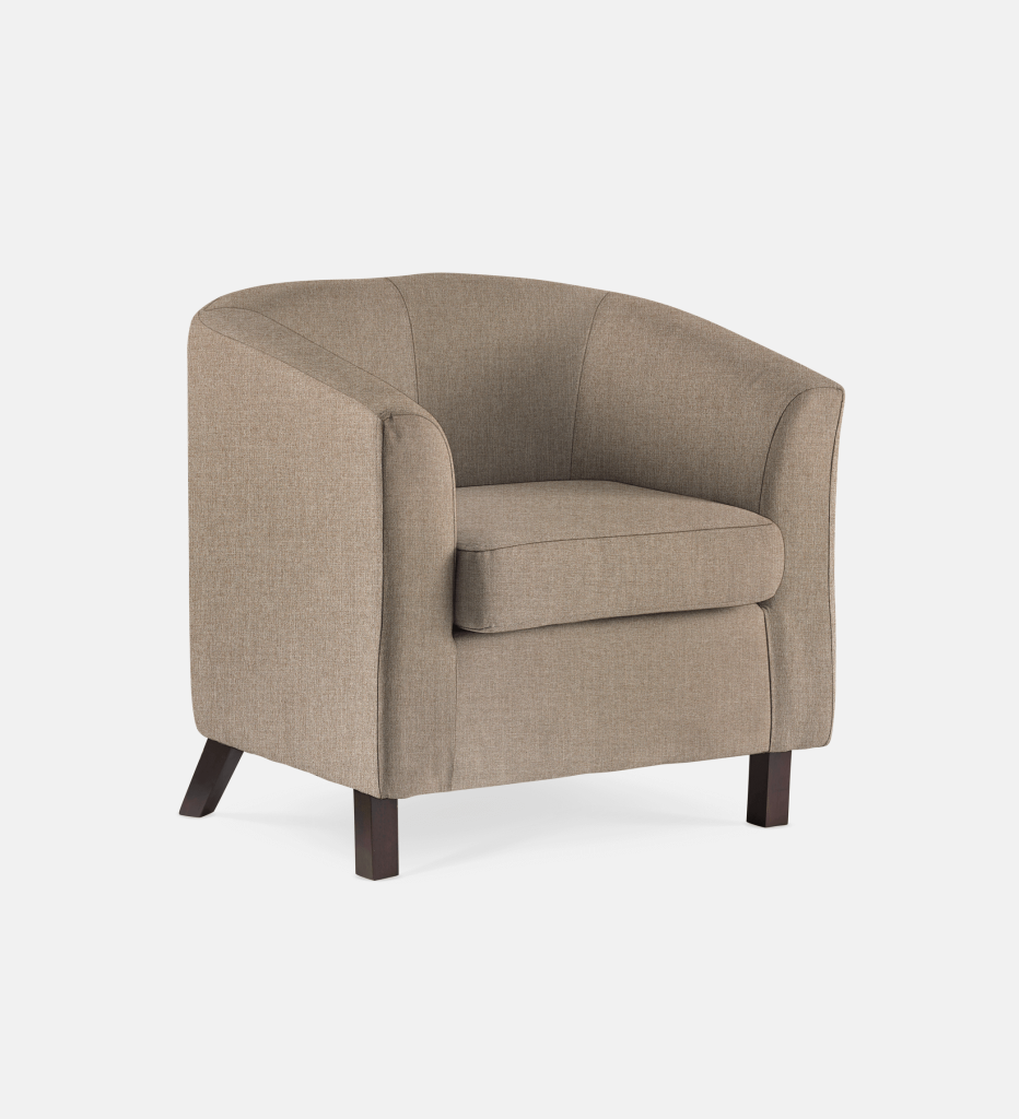 Debbie Tub Fully Upholstered 1 Seater Dark Leg (34273)
