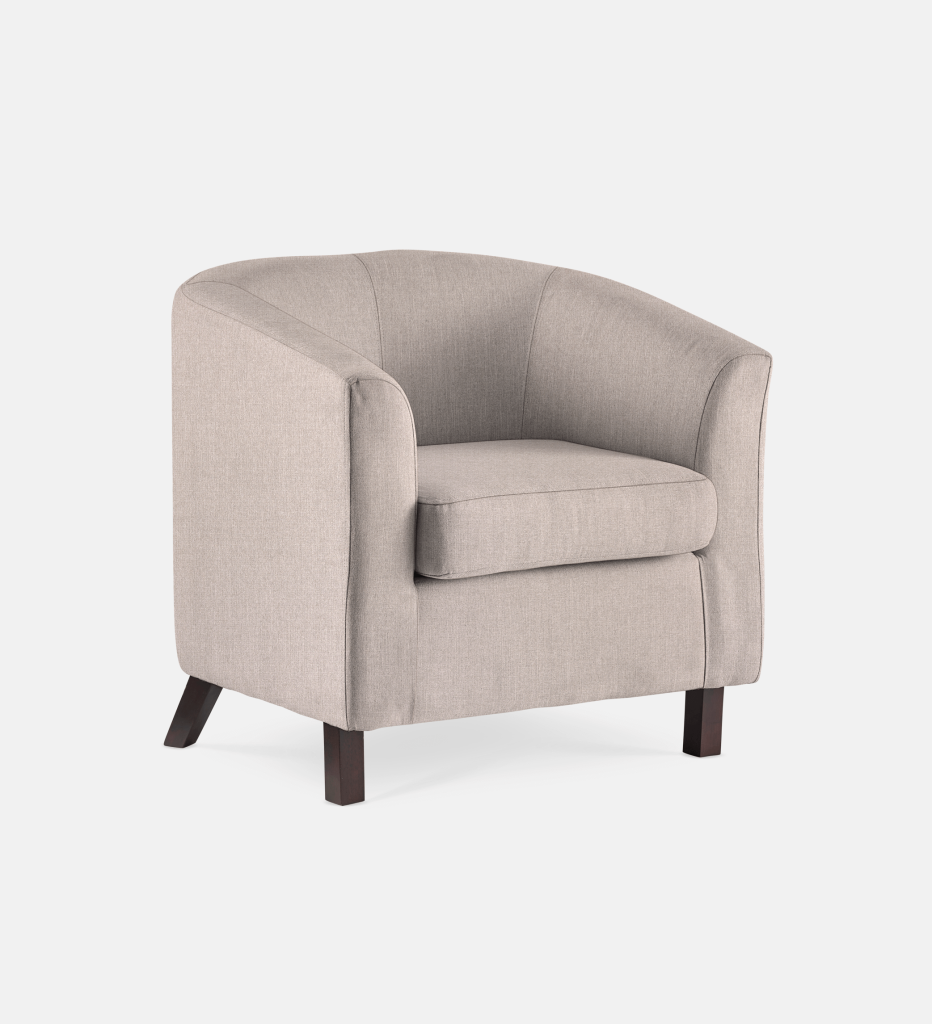 Debbie Tub Fully Upholstered 1 Seater Dark Leg (34278)