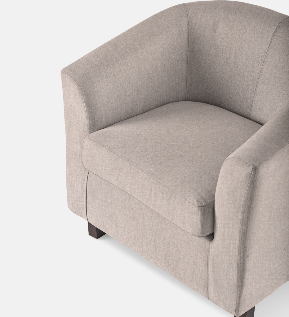 Debbie Tub Fully Upholstered 1 Seater Dark Leg (34279)
