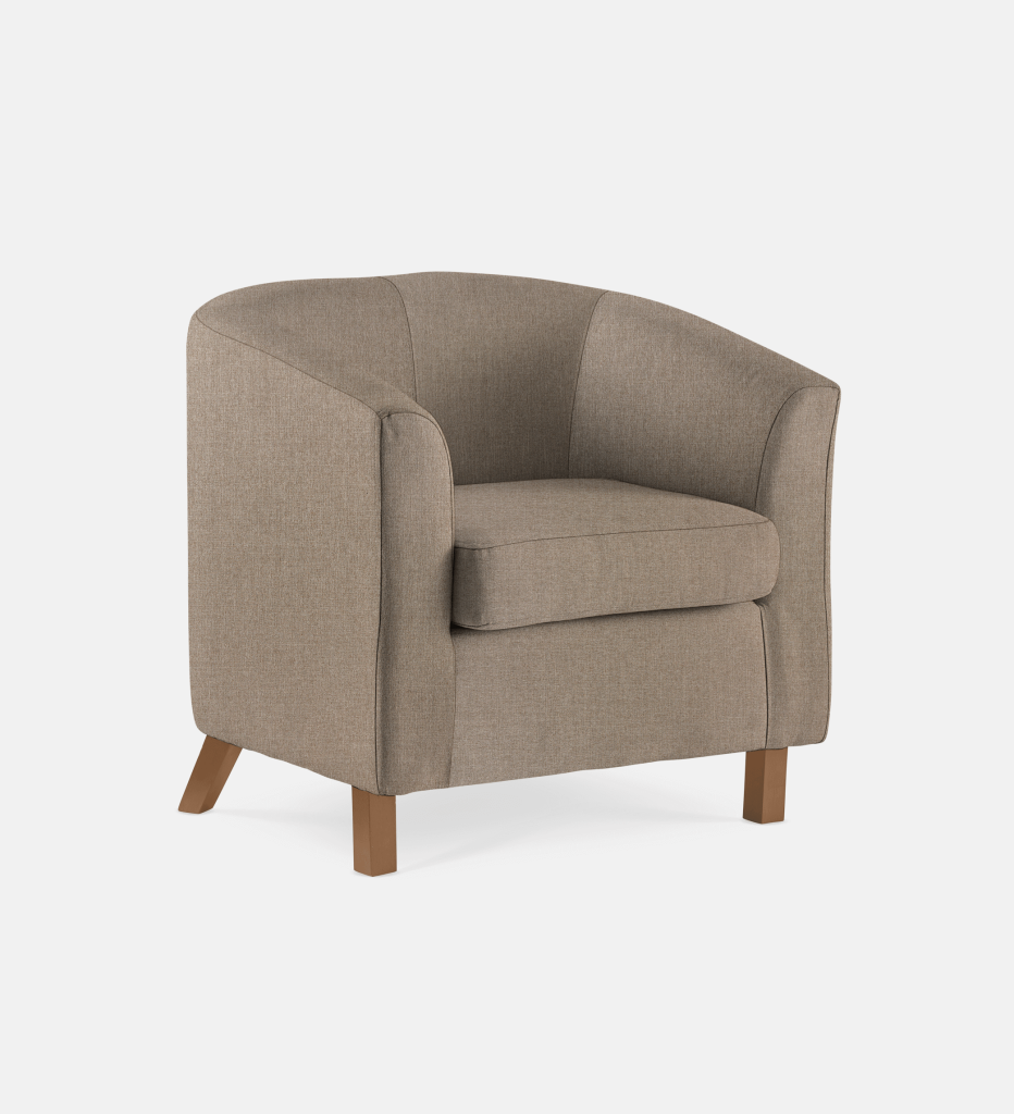 Debbie Tub Fully Upholstered 1 Seater Light Leg (35802)